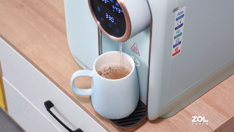 爱贝源桌面净水直饮一体机R3：四重过滤净水 多档水温速热