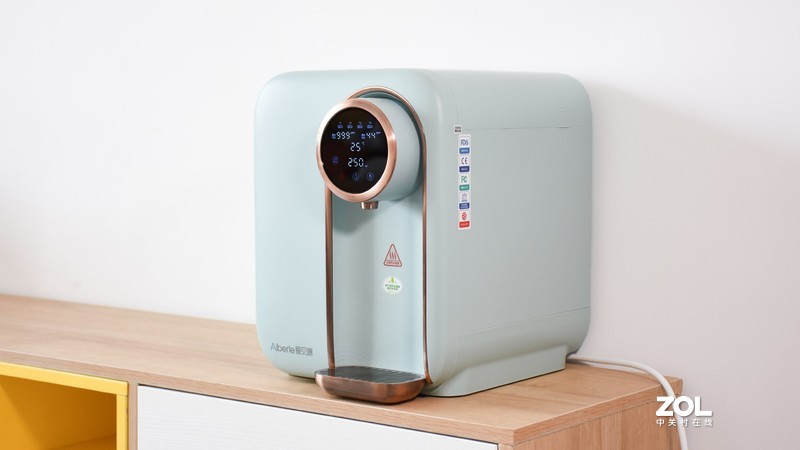 爱贝源桌面净水直饮一体机R3：四重过滤净水 多档水温速热