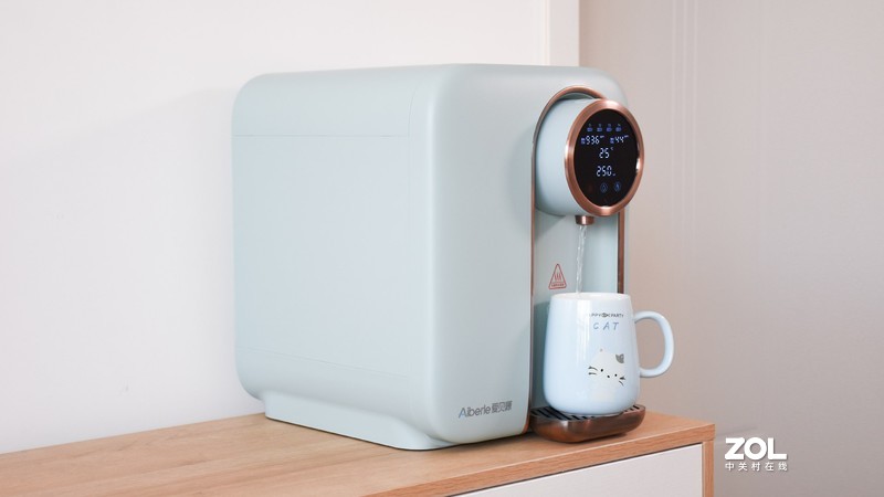 爱贝源桌面净水直饮一体机R3：四重过滤净水 多档水温速热