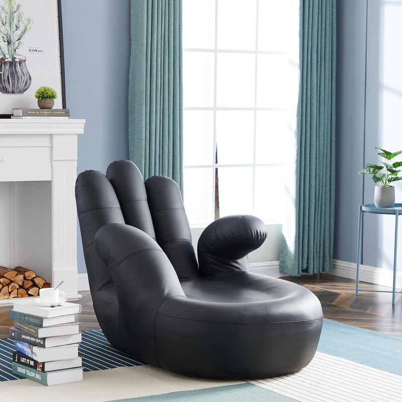 家具摄影，实景拍摄，独特的手掌型单人沙发