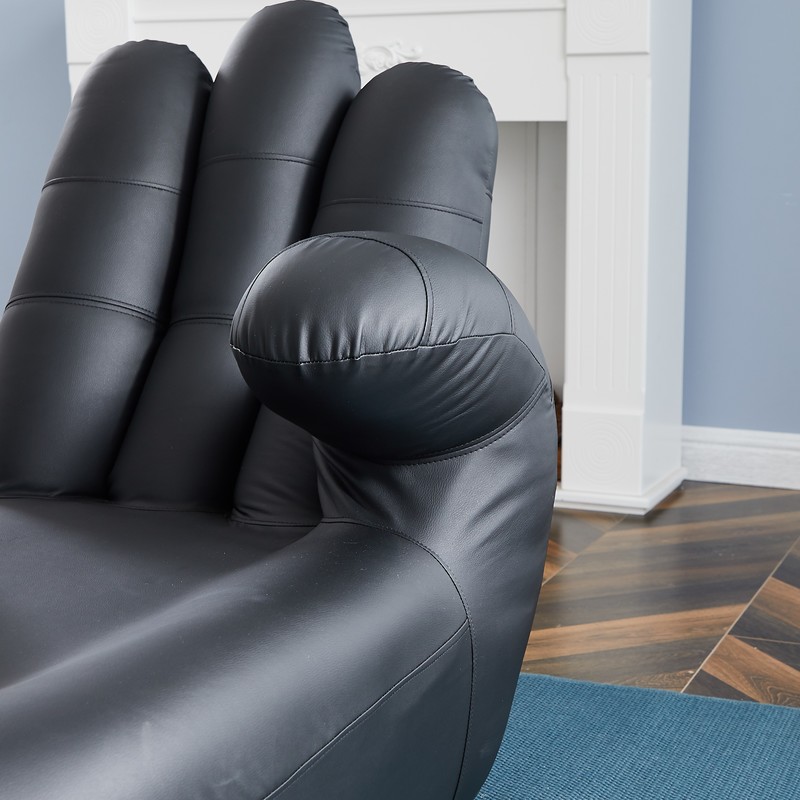 家具摄影，实景拍摄，独特的手掌型单人沙发