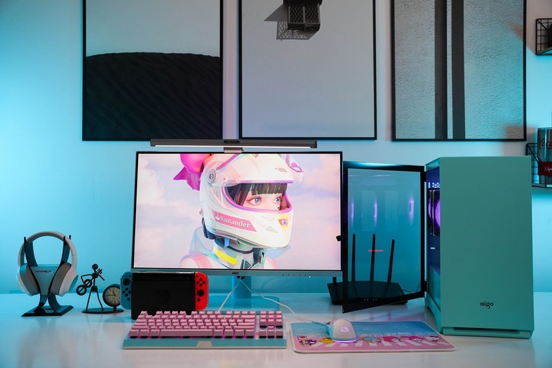 治愈能量满满，HKC PG27P3马卡龙配色桌面搭建分享