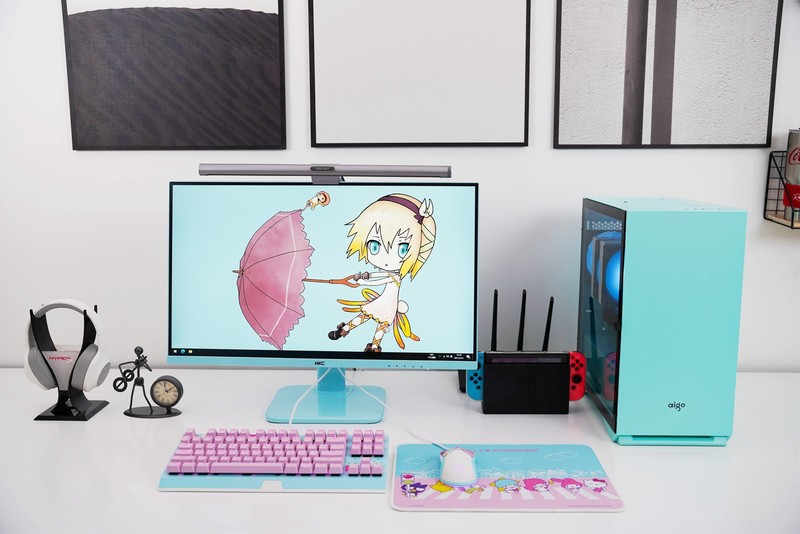 治愈能量满满，HKC PG27P3马卡龙配色桌面搭建分享