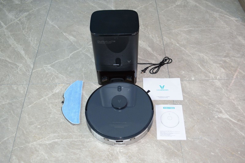 云米扫拖机器人 Alpha Lite，扫拖一体，自动集尘，省心省力