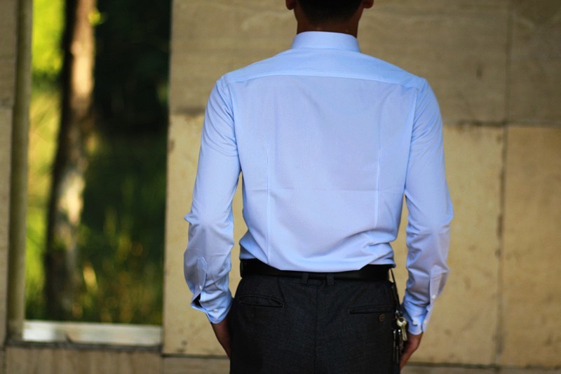 弹力面料 抗皱免烫 码尚AI定制单西和四面弹衬衫套装