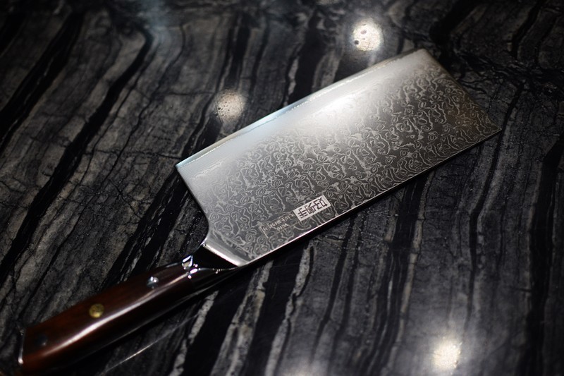 纯手工锻打 67层钢锻造 好身手大马士革切片刀