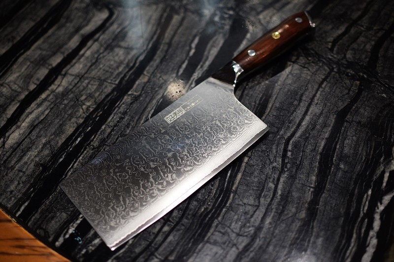 纯手工锻打 67层钢锻造 好身手大马士革切片刀