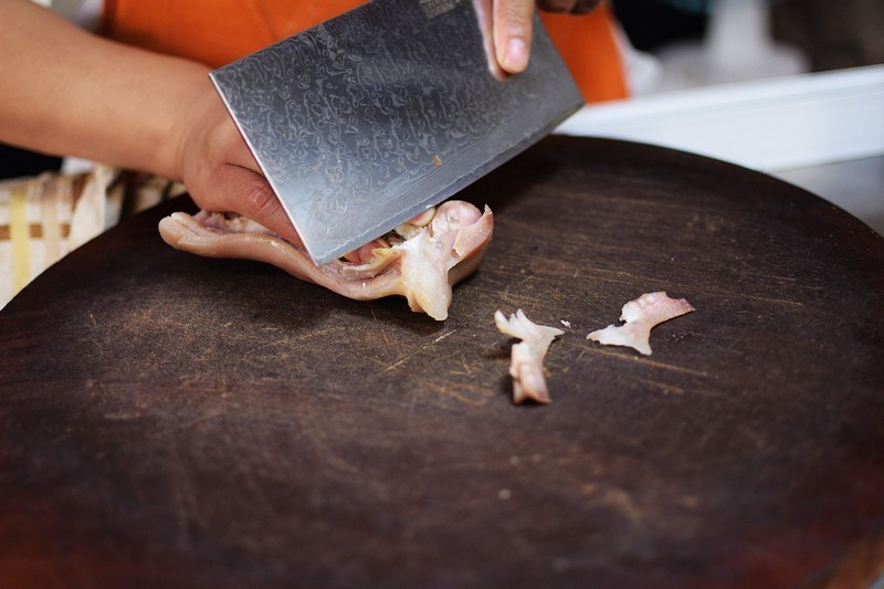 纯手工锻打 67层钢锻造 好身手大马士革切片刀