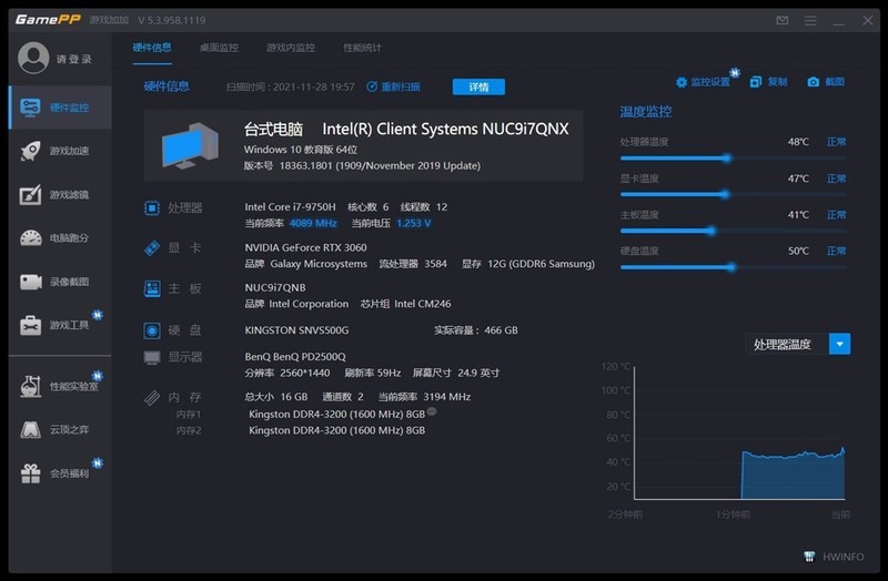 一发入魂小钢炮——影驰GeForce RTX 3060金属大师MINI [FG]显卡评测