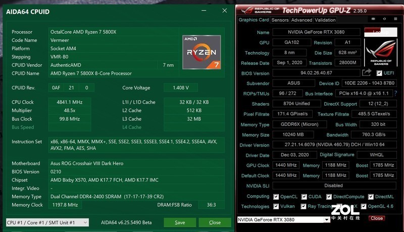 装台畅玩赛博朋克2077的机器：TUF RTX3080配置装机
