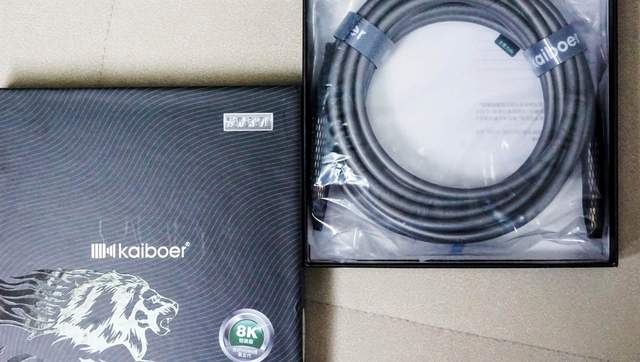 开博尔光纤HDMI数据线开箱分享：极致高刷，材质一看就不便宜