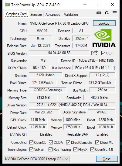 微星msi冲锋坦克GP76游戏本体验