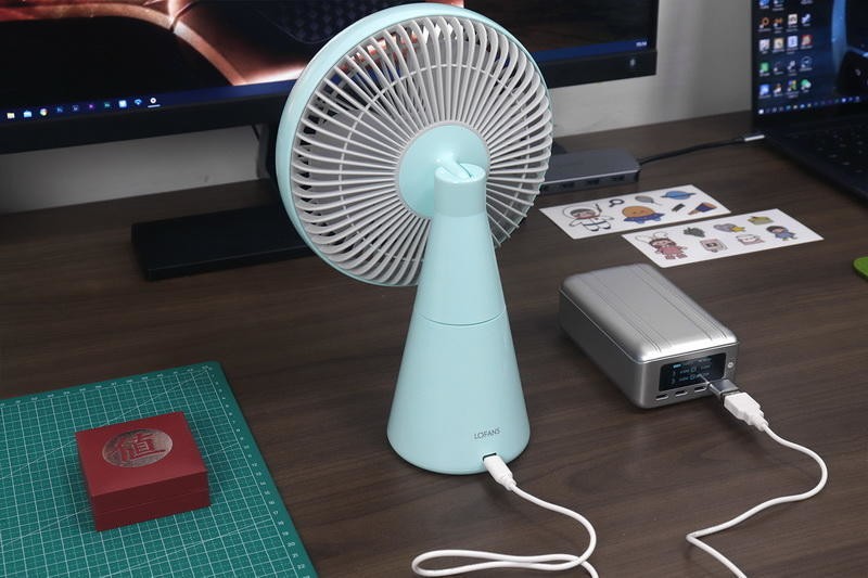 无线高续航，香风好清凉：朗菲小风车桌面风扇