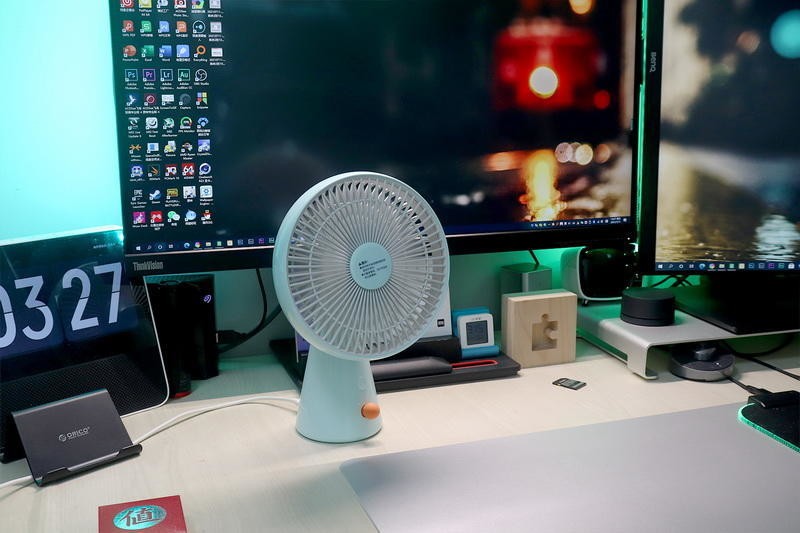 无线高续航，香风好清凉：朗菲小风车桌面风扇
