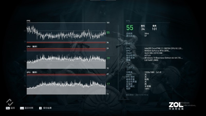 RTX 30笔记本首发评测：机械师F117-X搭载135W RTX 3070
