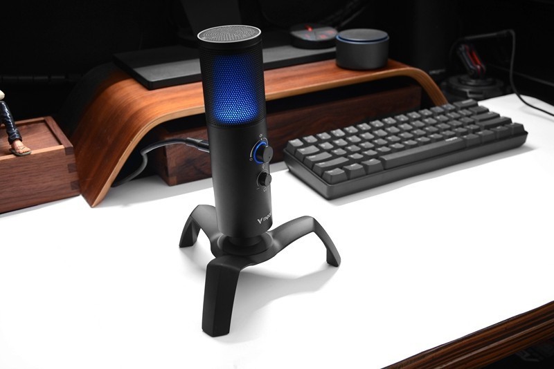 噬菌体外形，双指向模式，RGB背光，雷柏VS500电竞麦克风开箱