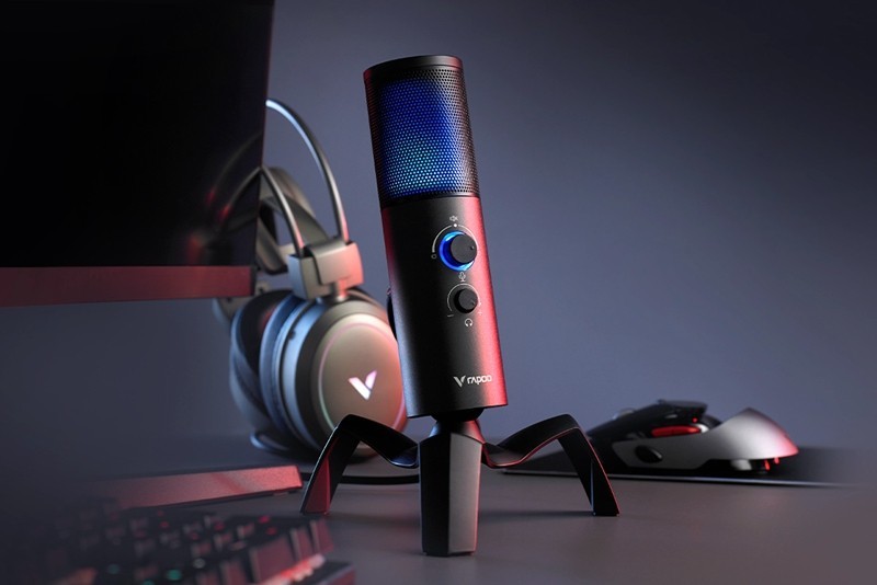 噬菌体外形，双指向模式，RGB背光，雷柏VS500电竞麦克风开箱