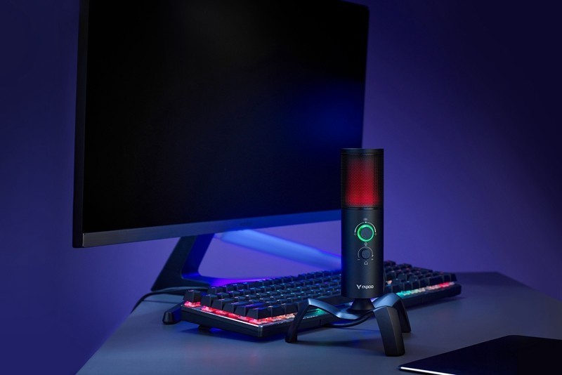 噬菌体外形，双指向模式，RGB背光，雷柏VS500电竞麦克风开箱