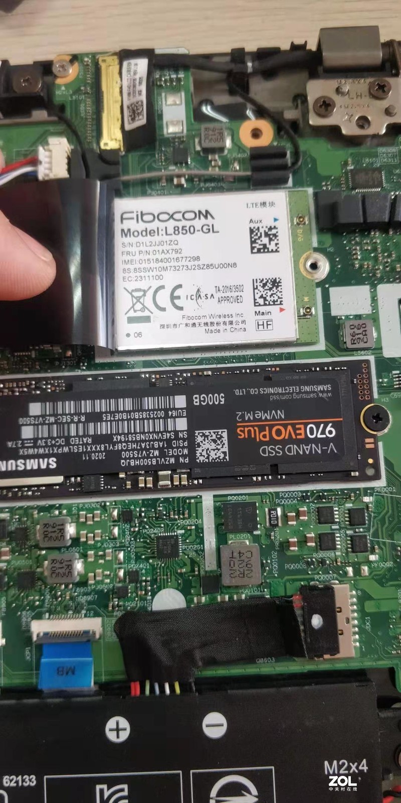 ThinkPad T490 加装4g模块半拆屏走线