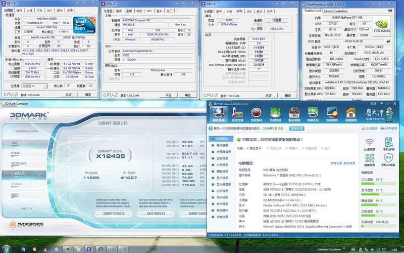 六核X5650 怒超4.5G测试成绩图 2014年09月20号更新