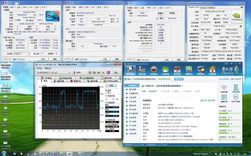 六核X5650 怒超4.5G测试成绩图 2014年09月20号更新