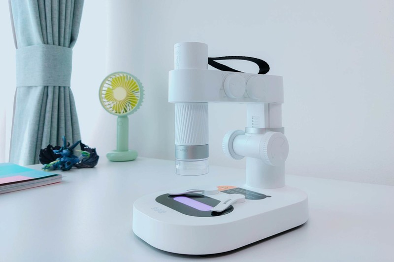 90后都没玩过的儿童玩具，当当狸显微镜体验：大屏成像+拆分设计