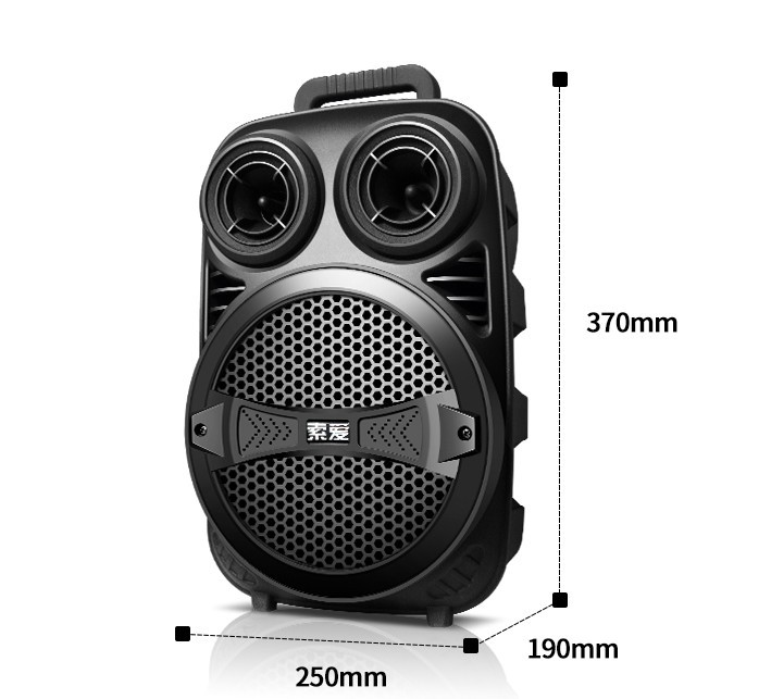 广场舞、摆摊等各大户外场景皆能完美驾驭的索爱SA-T11户外便携式音响