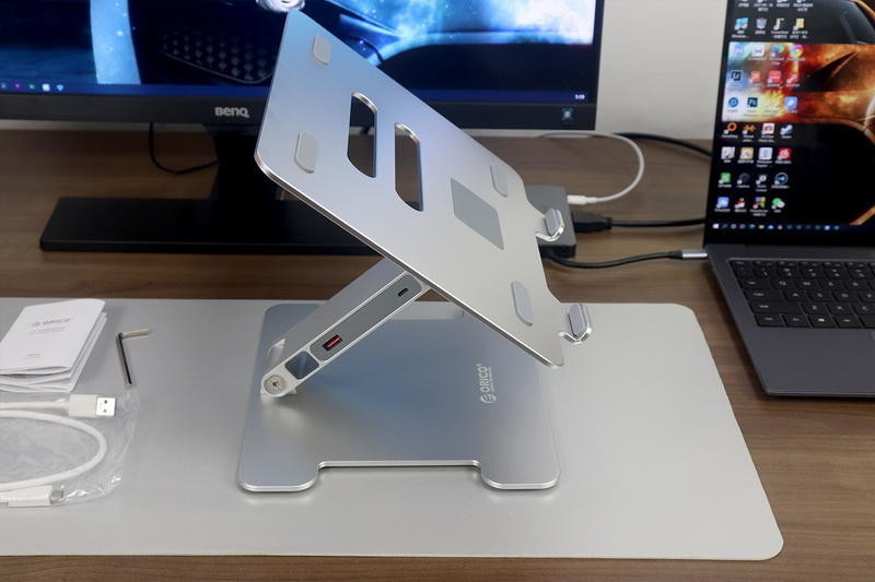 双屏桌面，拒绝低头：ORICO笔记本增高折叠支架体验