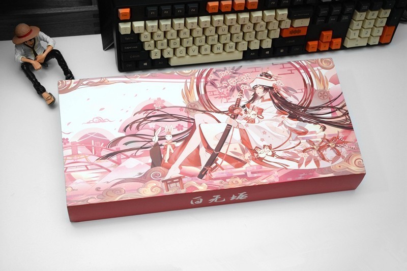 抖音开啤酒小姐姐同款面具，ikbc白无垢樱花机械键盘开箱体验