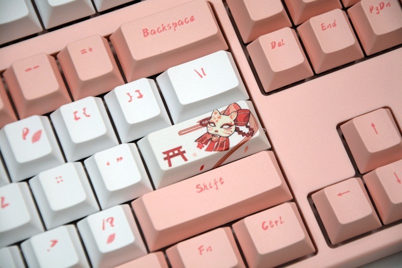 抖音开啤酒小姐姐同款面具，ikbc白无垢樱花机械键盘开箱体验