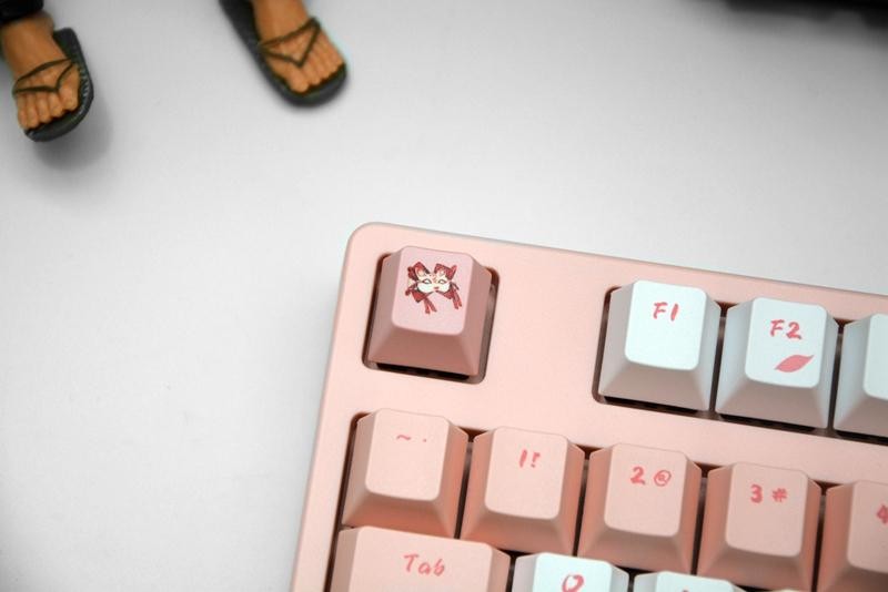 抖音开啤酒小姐姐同款面具，ikbc白无垢樱花机械键盘开箱体验