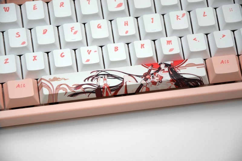 抖音开啤酒小姐姐同款面具，ikbc白无垢樱花机械键盘开箱体验