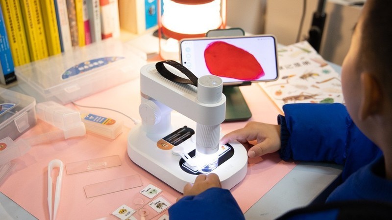 开箱测评当当狸智能显微镜，显微镜下的微观世界真神奇