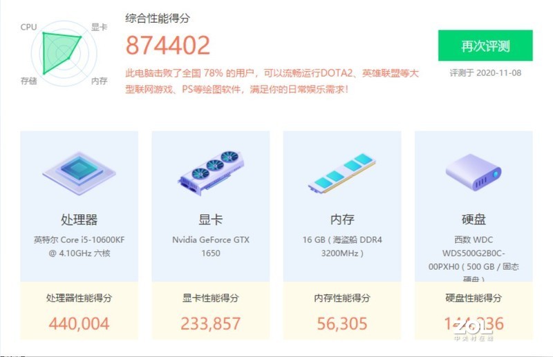 双11最新攒机配置，内存跑分低，哪位大侠帮我看看咋回事？