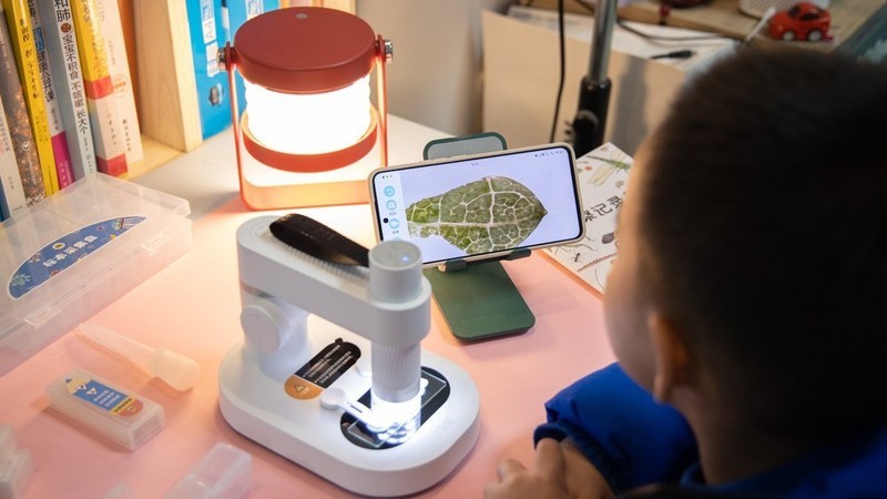 开箱测评当当狸智能显微镜，显微镜下的微观世界真神奇