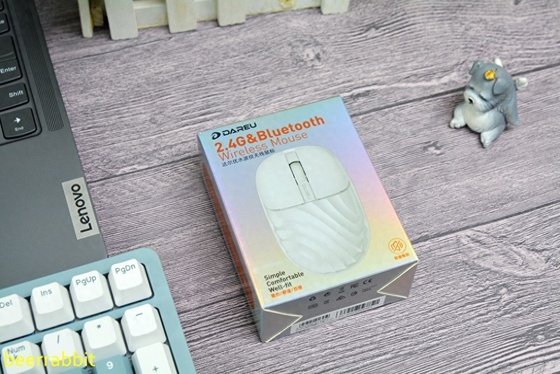 达尔优水波纹无线鼠标分享：高颜值 低噪音