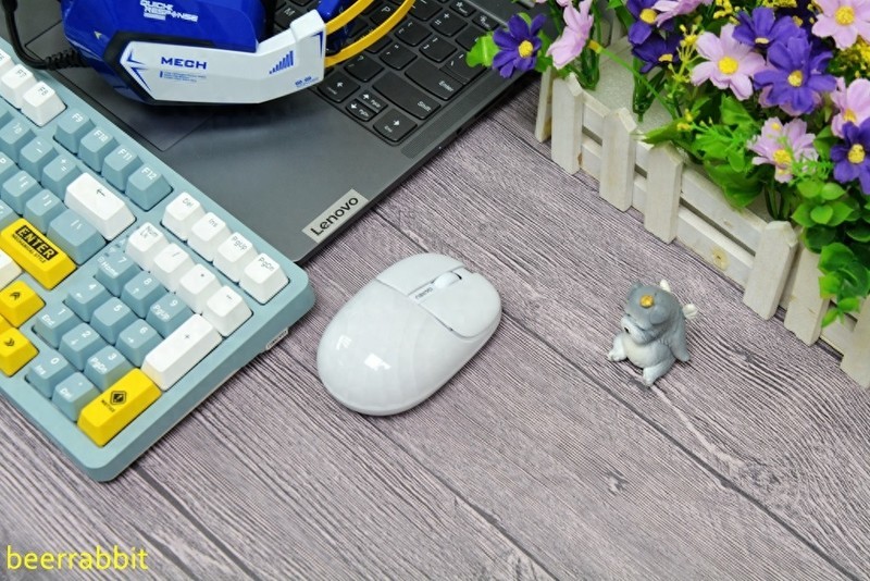 达尔优水波纹无线鼠标分享：高颜值 低噪音