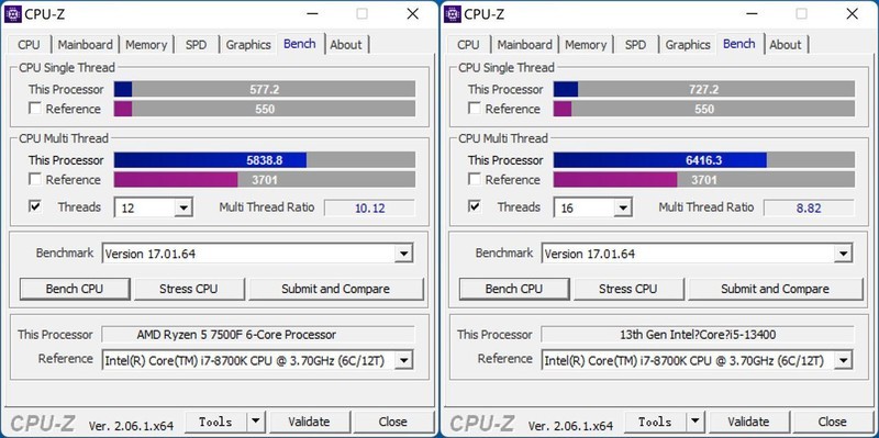 新一代千元级游戏神U来袭，AMD 锐龙5 7500F VS 13400对比评测