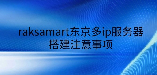 raksamart东京多ip服务器搭建注意事项