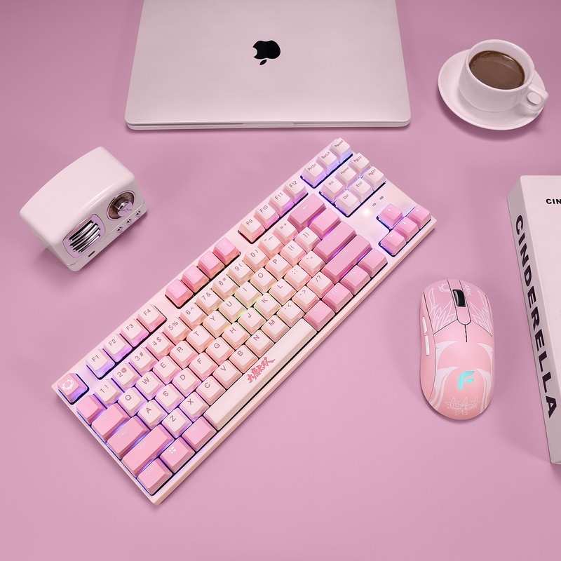 给内人的七夕回礼，粉色静音三模套装，迪摩大唐无双百花医联名款