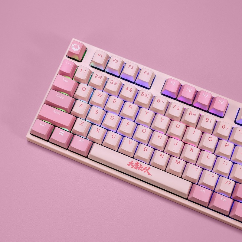 给内人的七夕回礼，粉色静音三模套装，迪摩大唐无双百花医联名款