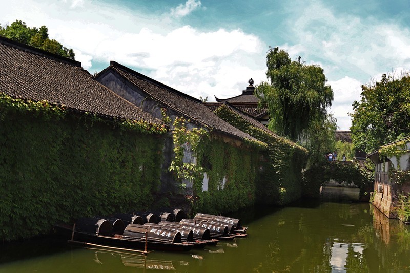 游览浙江绍兴柯桥的鲁镇