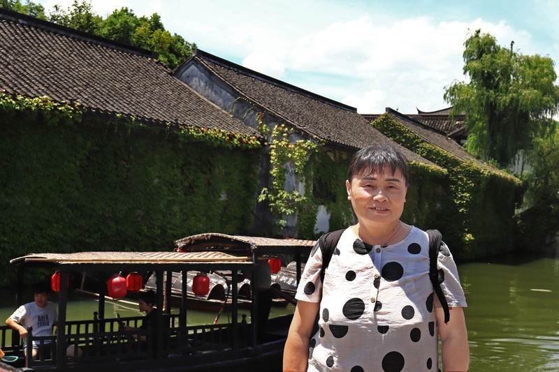 游览浙江绍兴柯桥的鲁镇