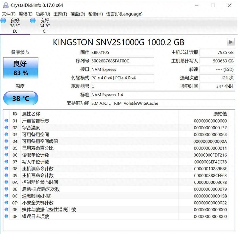 写入量突破0.5PB，QLC的NV2读写依然健康！