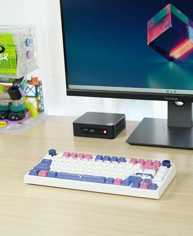 6个旋钮、3段空格、能敲出麻将音，小呆虫GK75三模机械键盘太上头