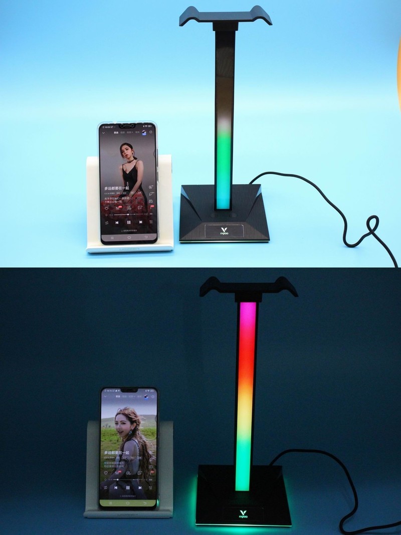 打通炫酷最后一公里:雷柏VH10 RGB幻彩耳机支架和V10 RGB无线充电鼠标硬垫评测