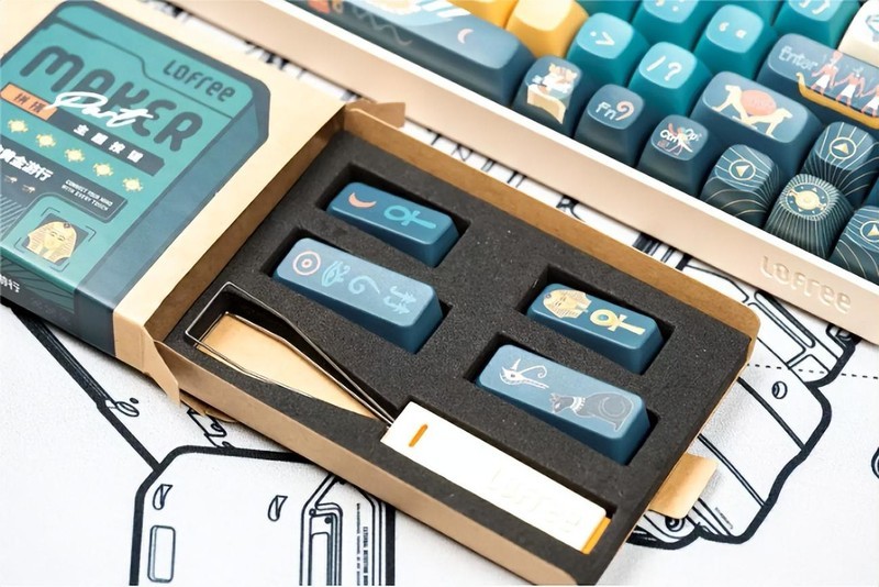 鼠标也能换键帽，Lofree洛斐小翘鼠标上的奇思妙想，《法老的黄金游Xing》主题键鼠桌搭