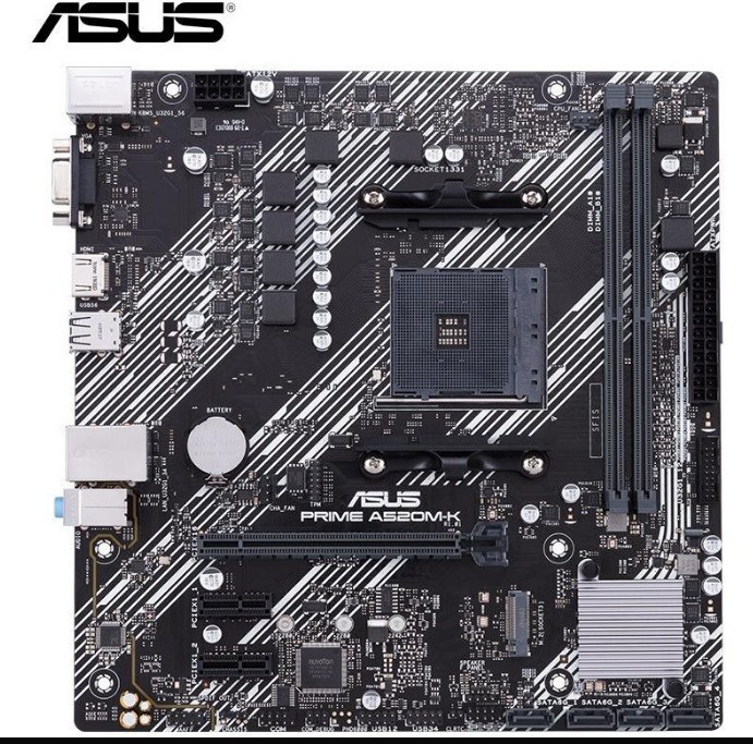  What does the ASUS A520M-K small board use to heat the memory module?