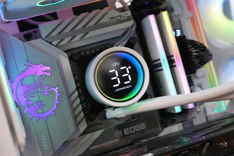 优雅白色设计，灯效炫酷无敌--乔思伯TH-360水冷散热器评测