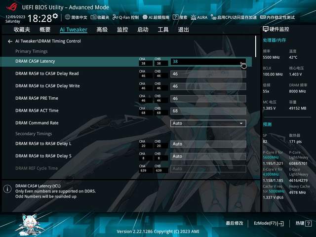 高颜值超频条，阿斯加特 6800 24GX2 吹雪联名DDR5内存测评，附8000C38超频教程
